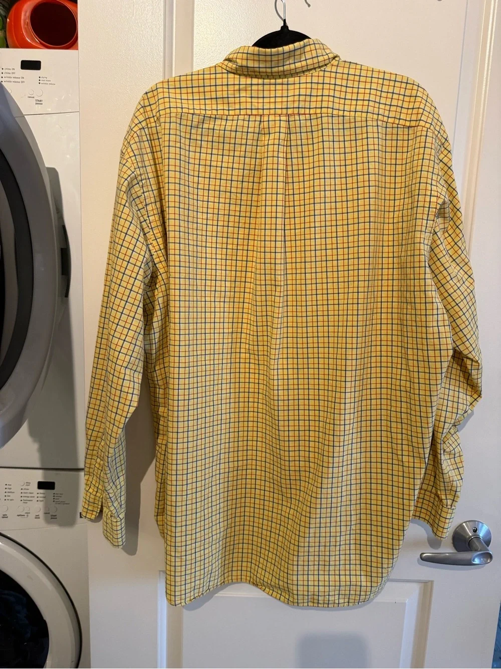 Ralph Lauren Blake Yellow Plaid Button-Down Shirt Men’s XL Flawed